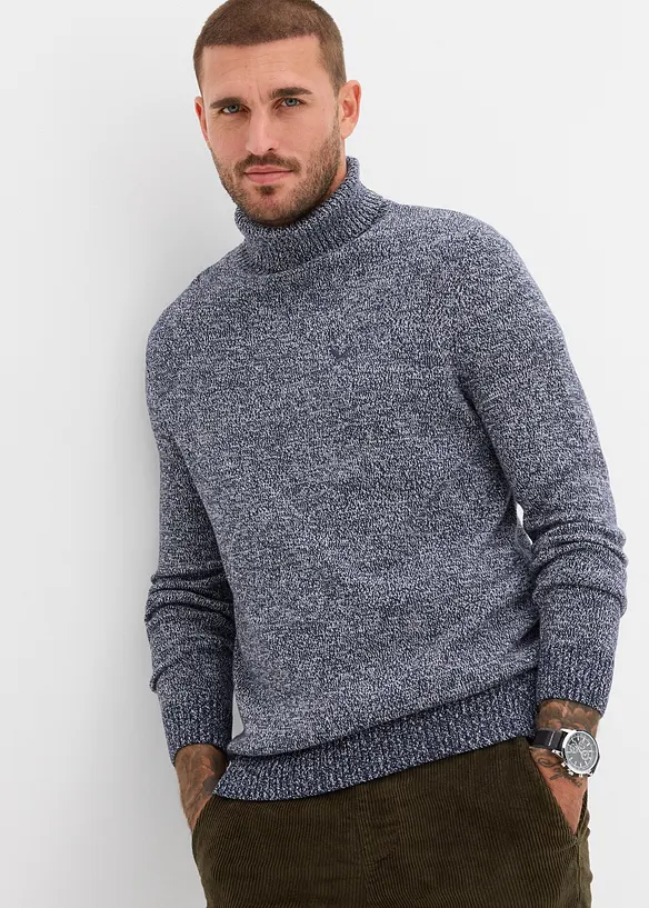 Rollkragenpullover mit reiner Baumwolle, bonprix