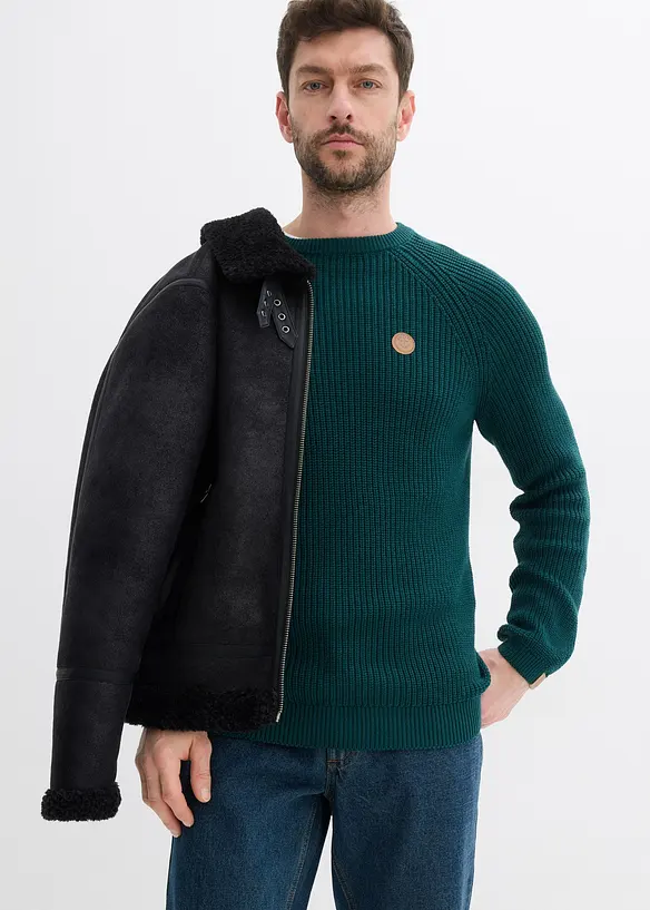 Pull doux à col rond, bonprix