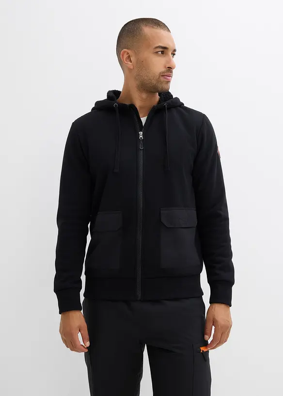 Kapuzen-Sweatjacke mit Teddyfutter, bonprix