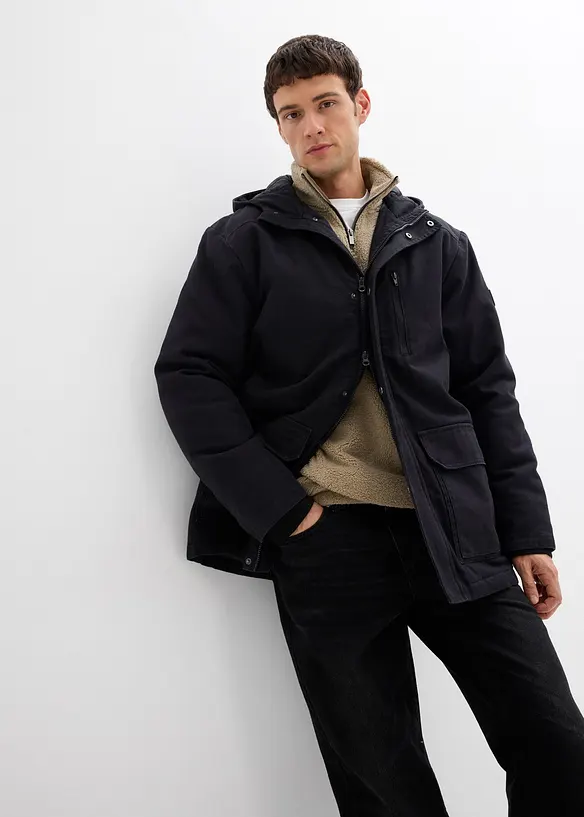 robuste Winterjacke aus Canvas, bonprix