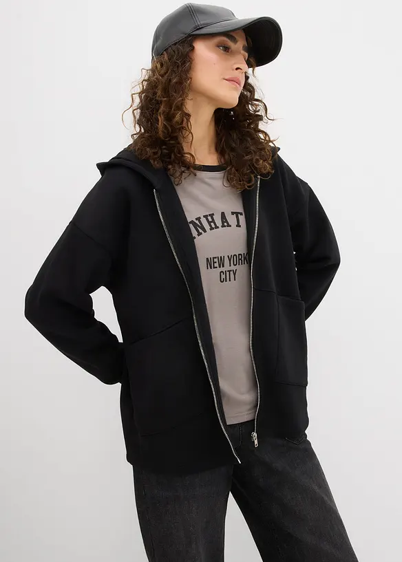 Oversize Sweatjacke, bonprix