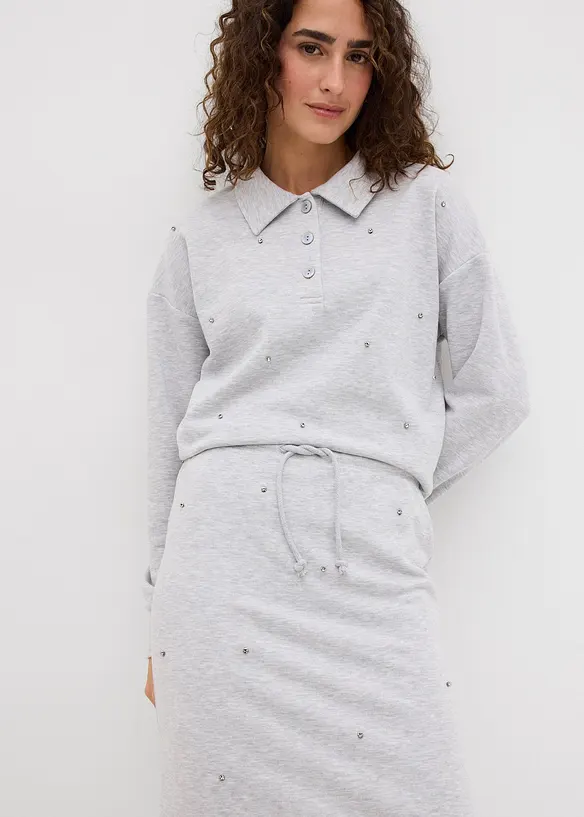 Sweatrock mit Nieten, bonprix