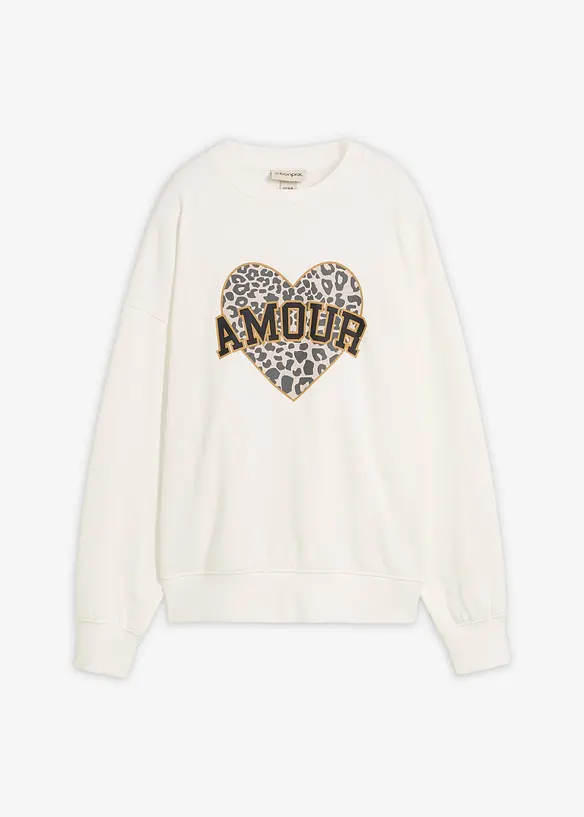 Oversize-Sweatshirt aus Baumwoll-Mix, bonprix