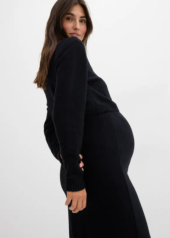Set aus Pullover und Rock für die Schwangerschaft und danach aus Bio-Baumwolle (2. tlg Set), bonprix