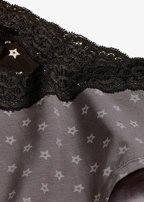 Maxipanty mit Spitze mit Bio-Baumwolle (4er Pack), bonprix