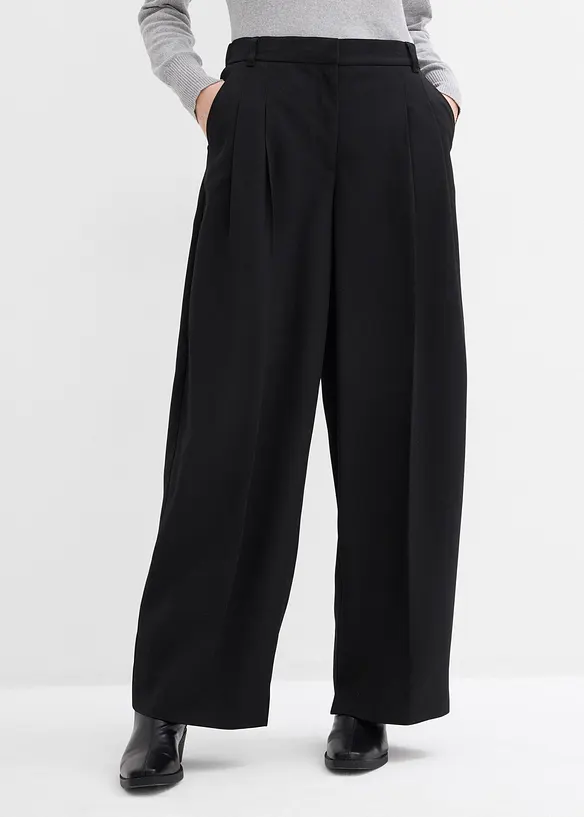 Bundfaltenhose mit Bequembund und Schlitz, bonprix