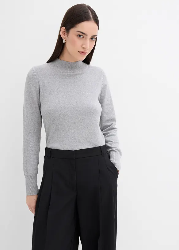 Bundfaltenhose mit Bequembund und Schlitz, bonprix