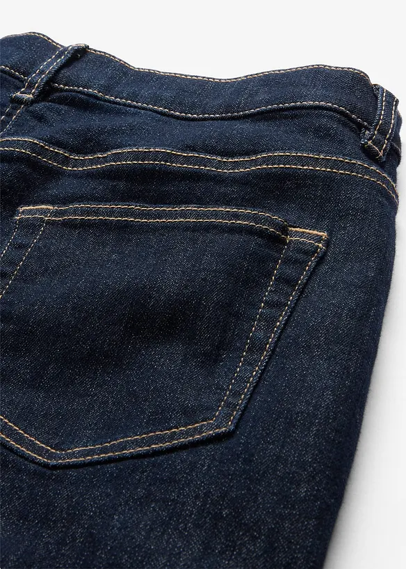 Wide-Leg Thermojeans mit Jerseyfutter Mid Waist, bonprix