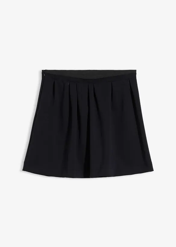 Bundfaltenrock aus leicht glänzendem Viskose-Mix, bonprix