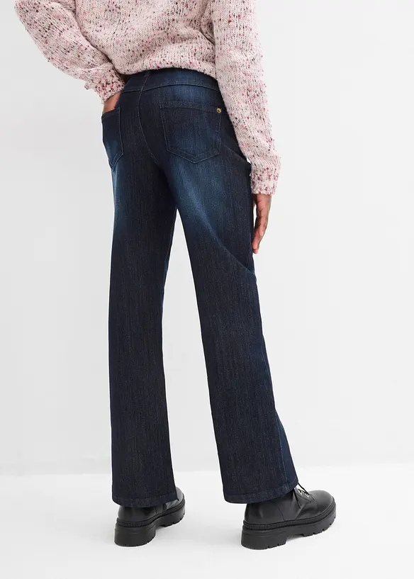 Wide-Leg-Jeans Mid Waist, bonprix