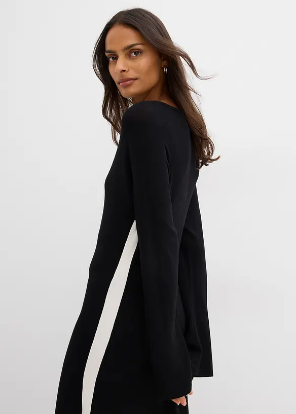Robe en maille à détails contrastants, bonprix