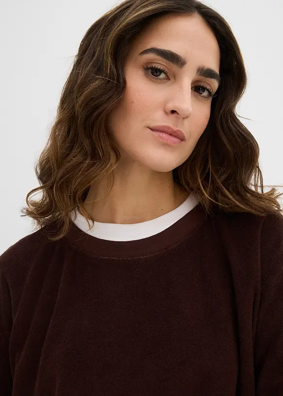 Sweat en &eacute;ponge douce, bonprix