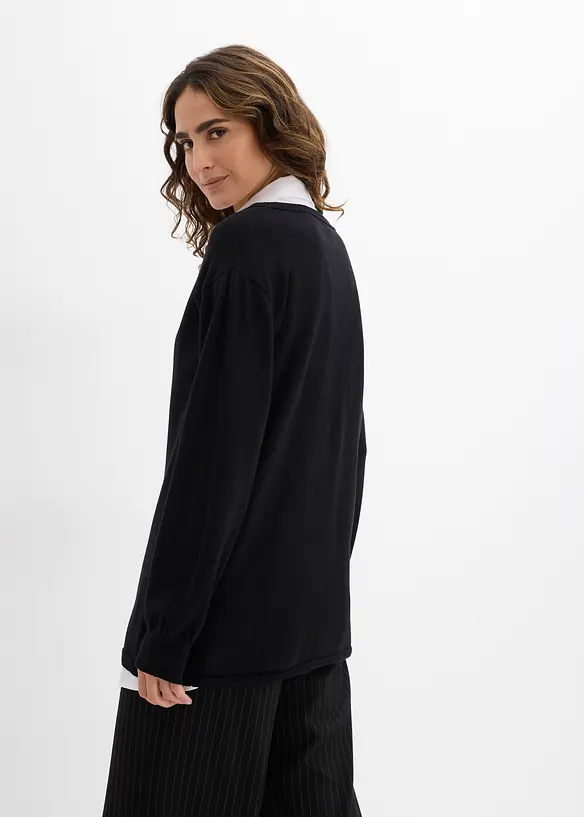 Umstands- und Stillset aus Pullover und ärmelloser Bluse aus Bio-Baumwolle, bonprix