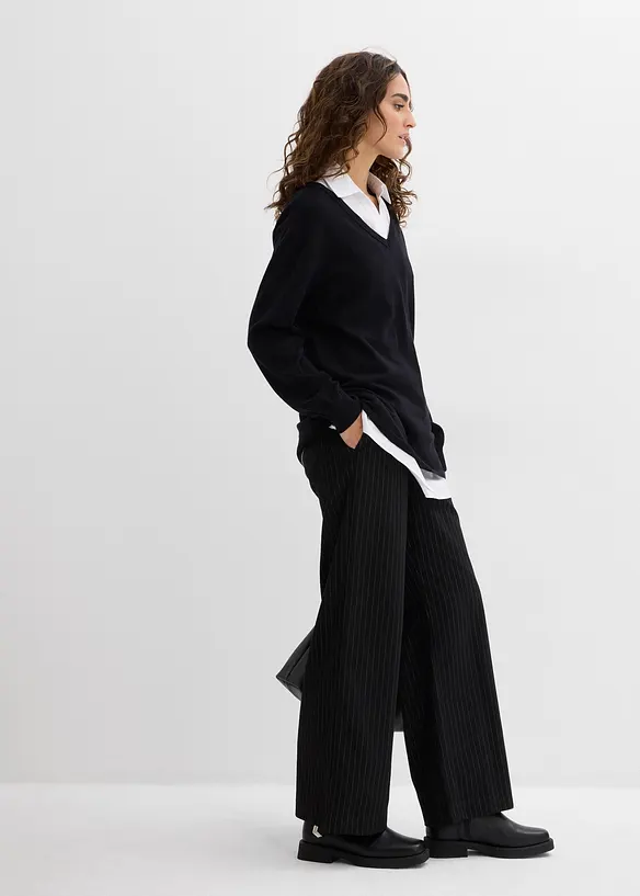 Umstands- und Stillset aus Pullover und ärmelloser Bluse aus Bio-Baumwolle, bonprix