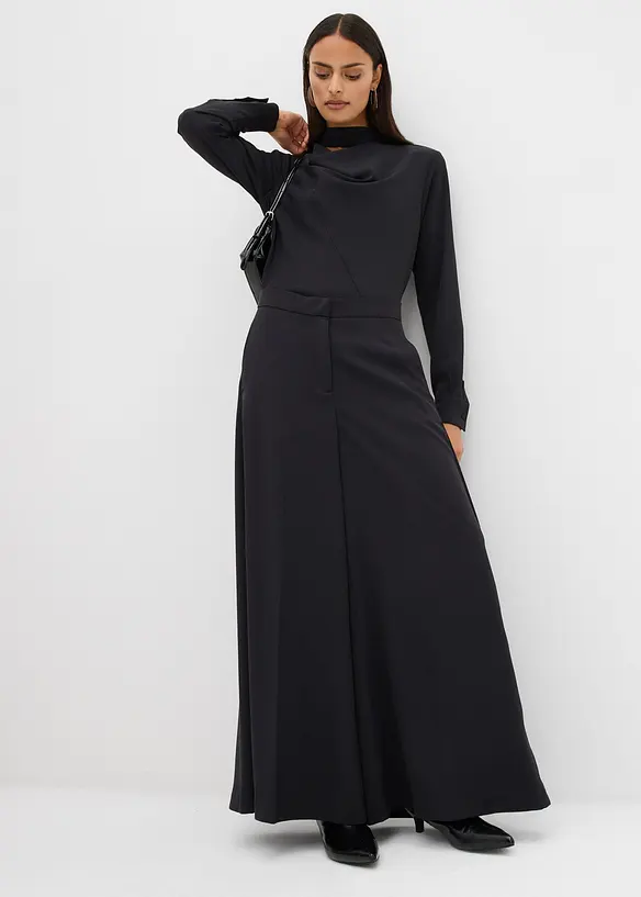 Weite fließende Hose mit Komfortbund, bonprix