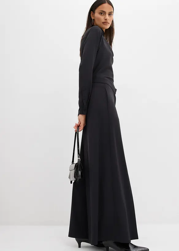 Weite fließende Hose mit Komfortbund, bonprix