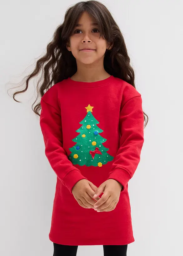 Sweatkleid mit Weihnachtsmotiv, bonprix