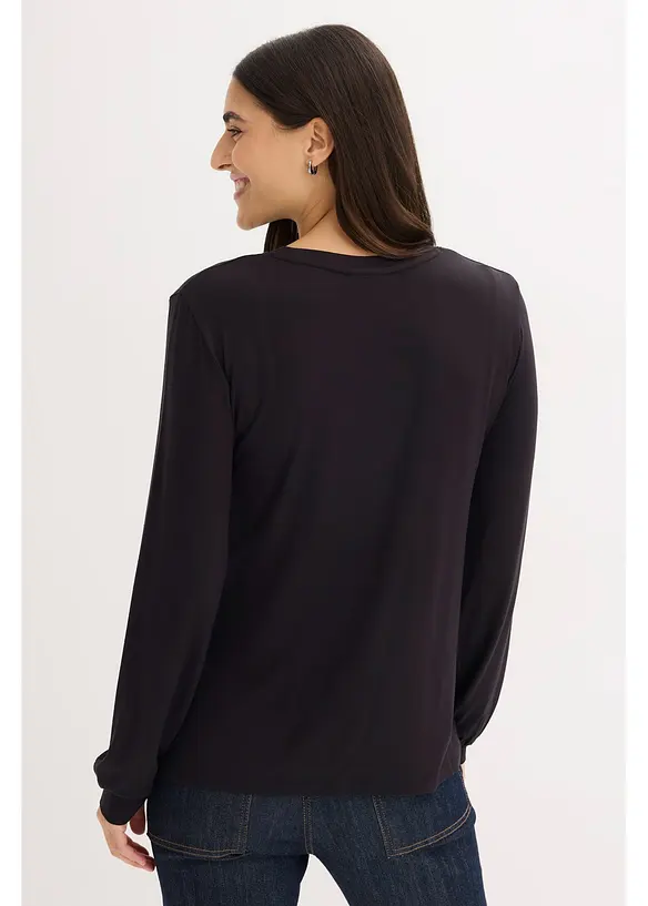 Langarmshirt aus softem Viskose-Mix, bonprix