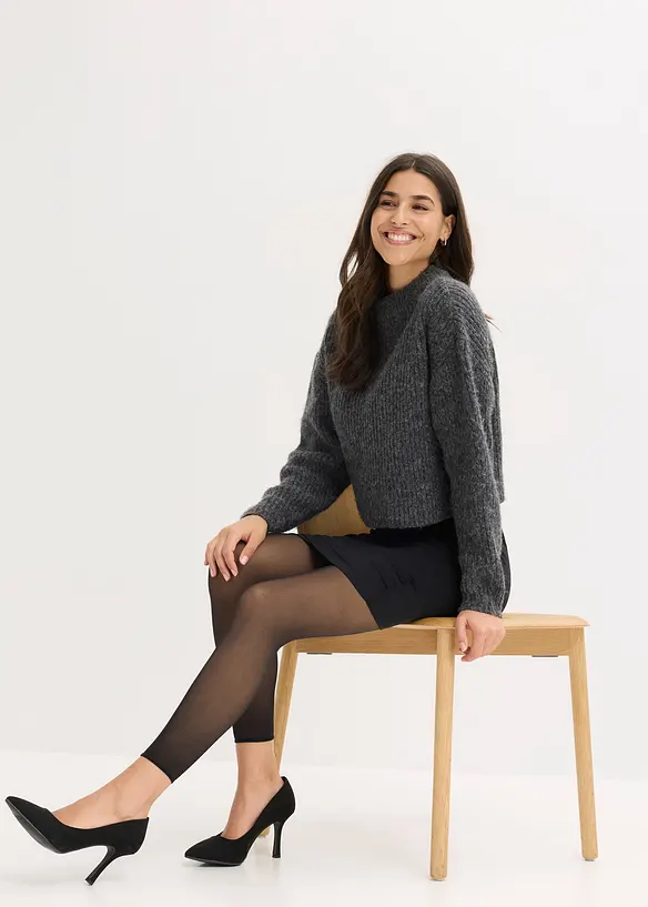 Wärmende Leggings in transparenter Optik mit Belly Control und Push-Up 50 DEN, bonprix