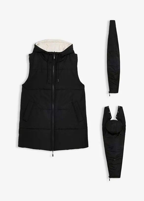Gilet sans manches 4en1 doublé pour la grossesse, réversible, avec empiècement de portage, bonprix