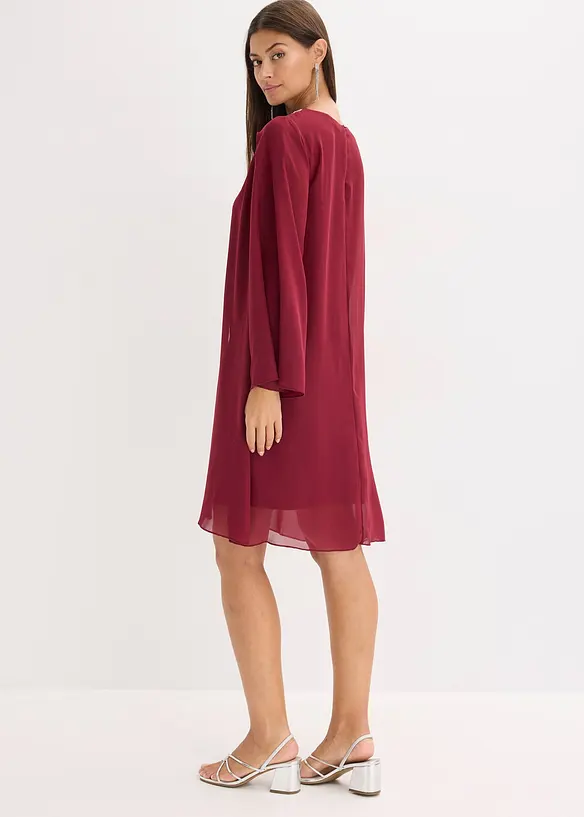 Chiffonkleid mit Strassstein-Applikation, bonprix