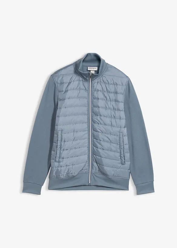 Sweatjacke aus Materialmix, bonprix