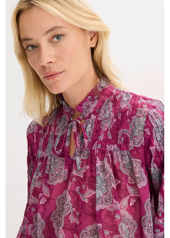 Satin Tunika mit Biesen, bonprix