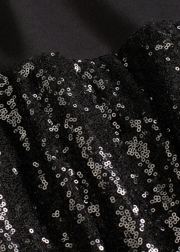 Paillettenkleid aus bequemen Punto di Roma, bonprix