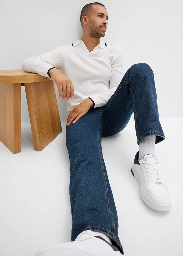 Pull en fine maille à détails contrastants, bonprix