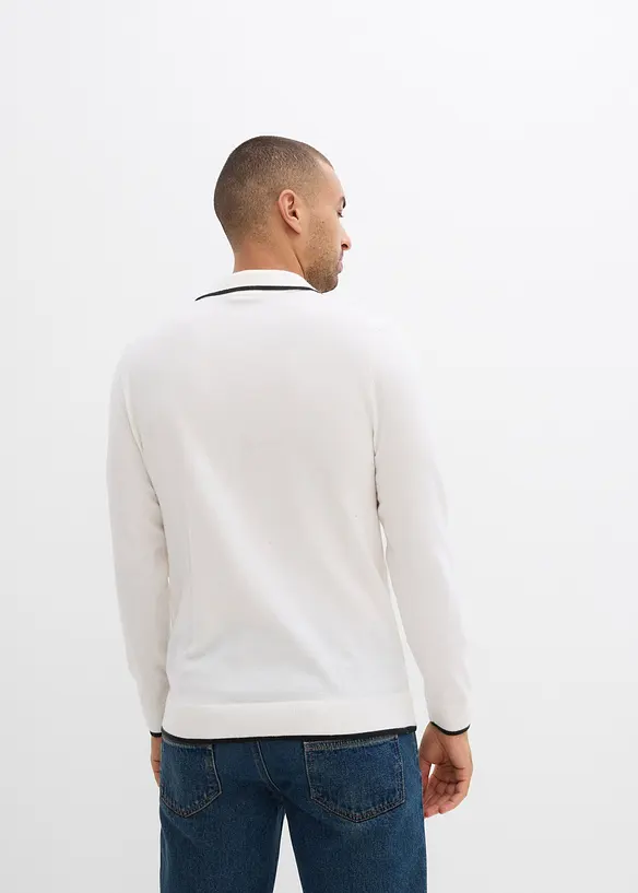 Pull en fine maille à détails contrastants, bonprix