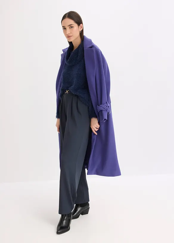 Pull col roulé en maille poilue, bonprix