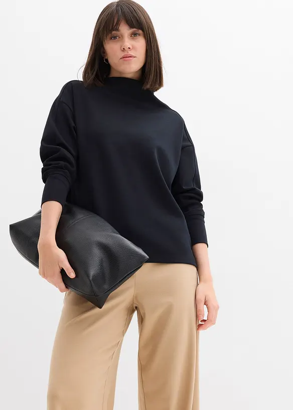 Oversize Sweatshirt aus weichem Scuba, bonprix