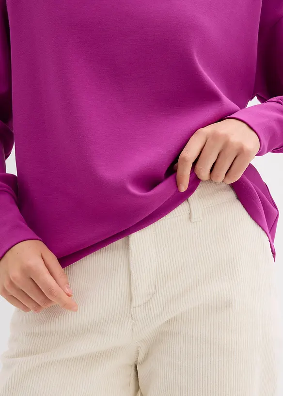 Oversize Sweatshirt aus weichem Scuba, bonprix