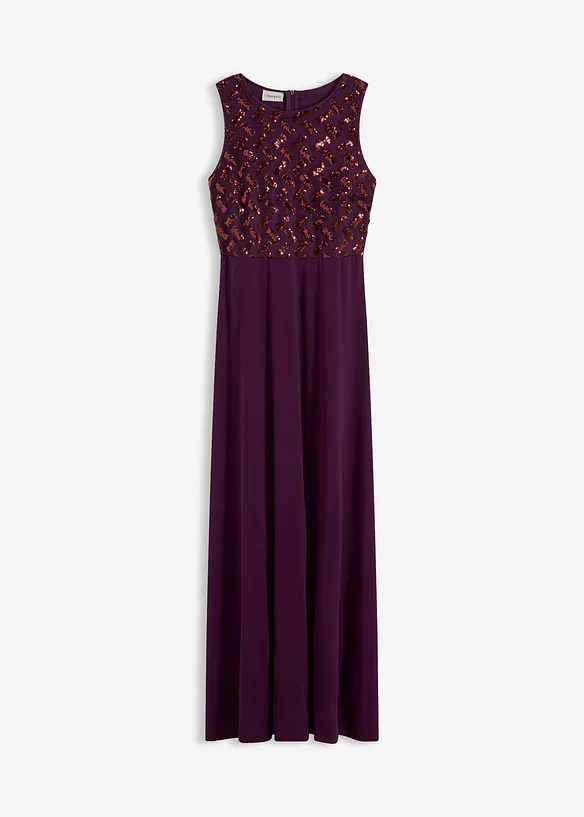 Robe longue brodée de sequins, bonprix
