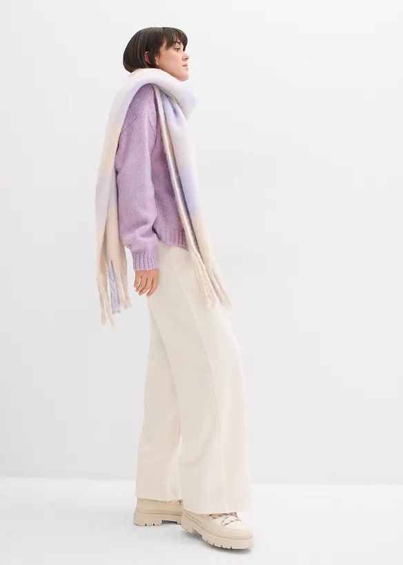 Verkürzte Oversize Grobstrickjacke, bonprix