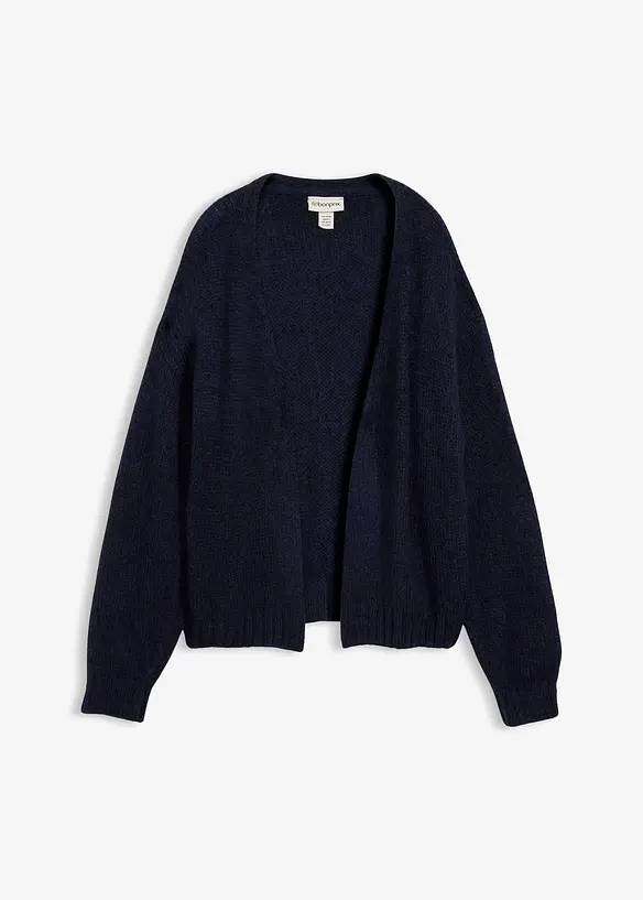 Verkürzte Oversize Grobstrickjacke, bonprix