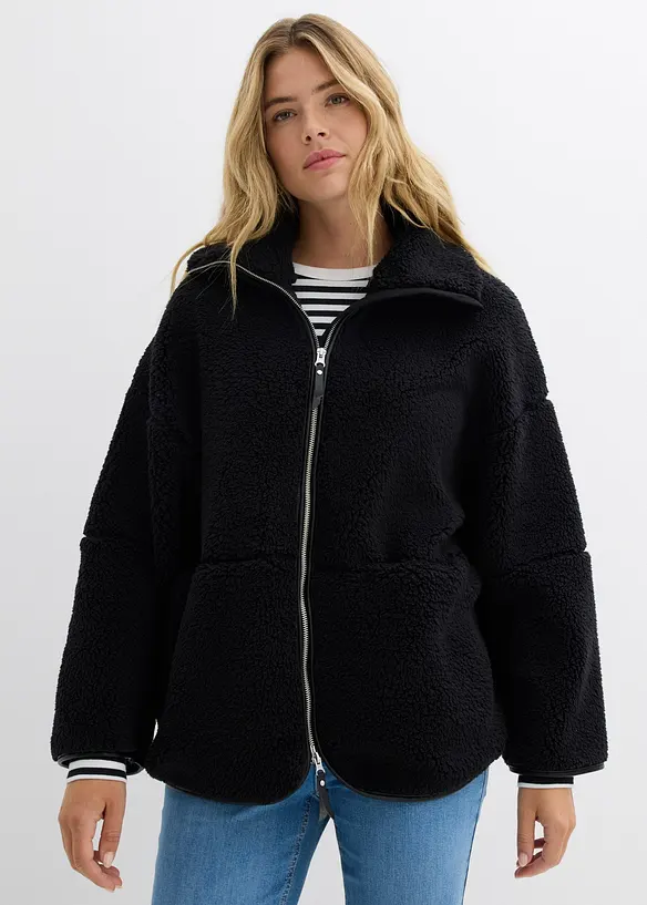 Oversize Teddy-Fleece Jacke, bonprix