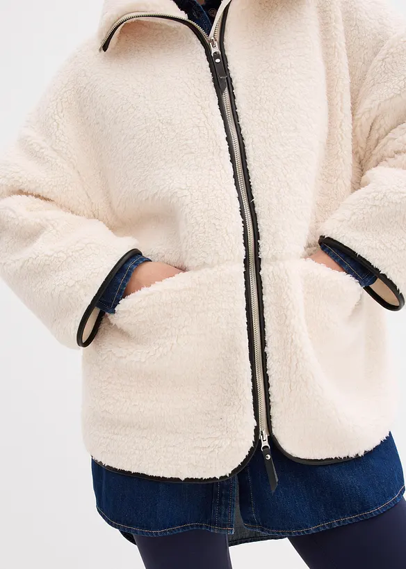 Oversize Teddy-Fleece Jacke, bonprix