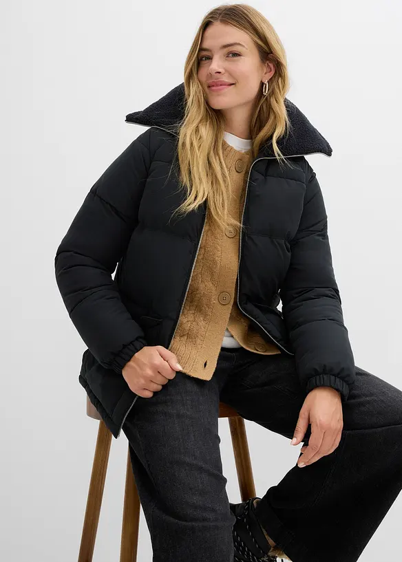 Doudoune avec col à doublure peluche, bonprix