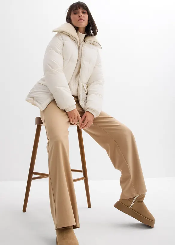 Doudoune avec col à doublure peluche, bonprix