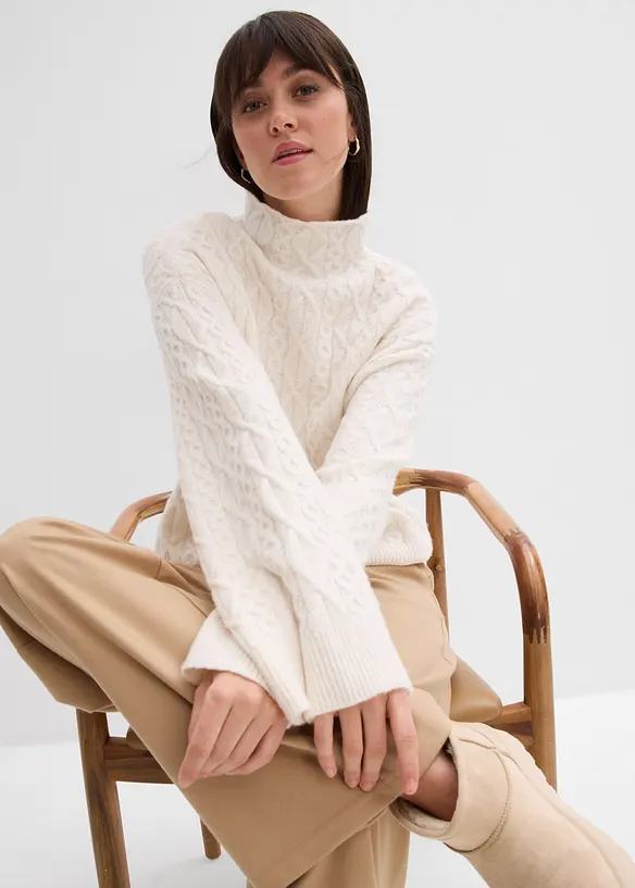 Zopfstrick Pullover, bonprix