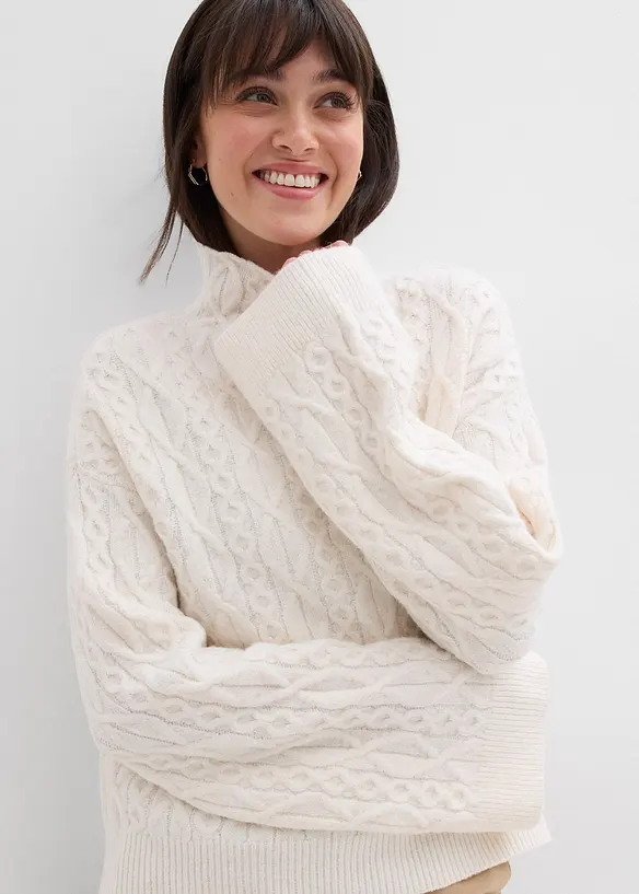 Zopfstrick Pullover, bonprix