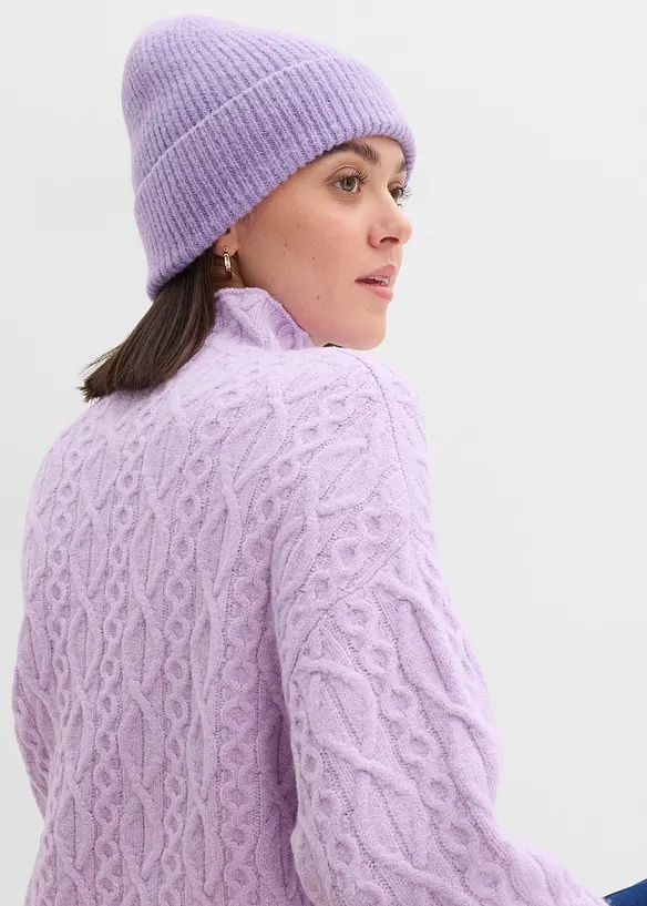 Pull en maille torsadée, bonprix