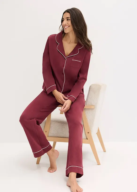 Pyjama boutonné 100% coton, bonprix