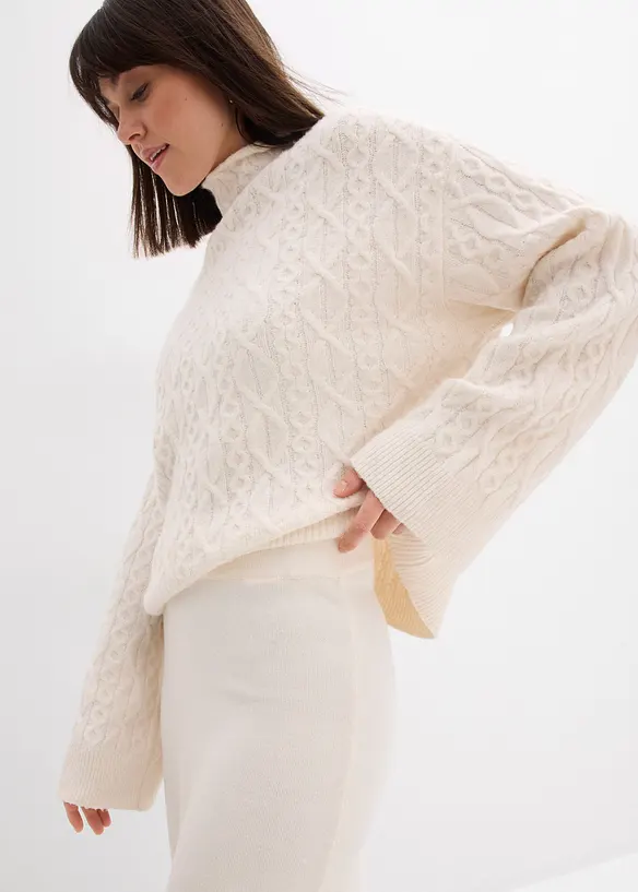 Midi Strickrock aus softem Viskose-Mix, bonprix