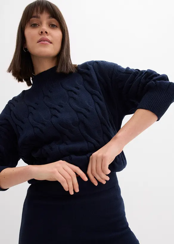 Midi Strickrock aus softem Viskose-Mix, bonprix