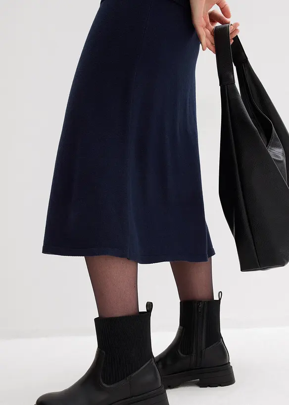 Midi Strickrock aus softem Viskose-Mix, bonprix