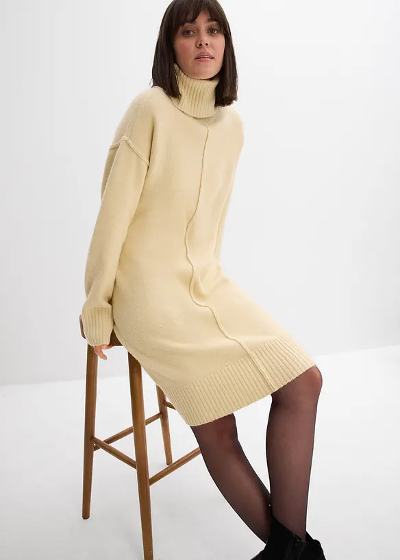 Strickkleid mit Ziernaht, bonprix