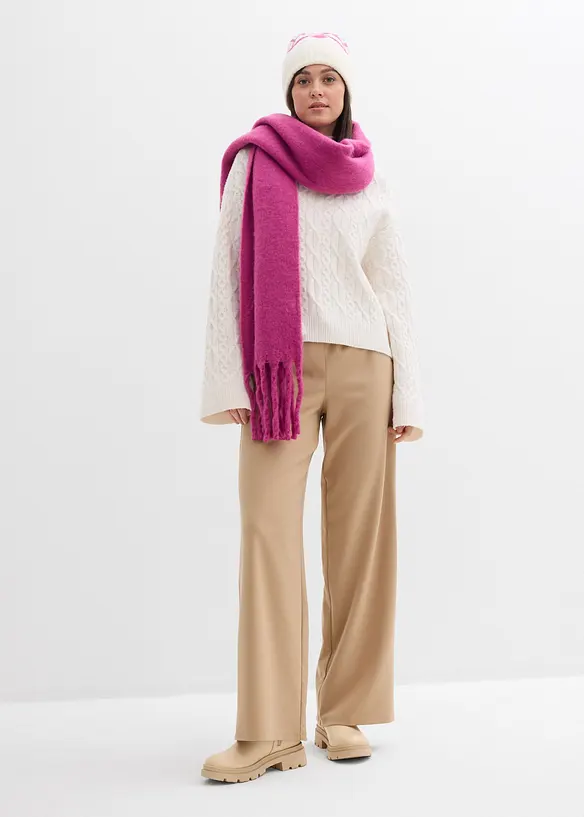 Hose in Wolloptik mit Bequembund, bonprix