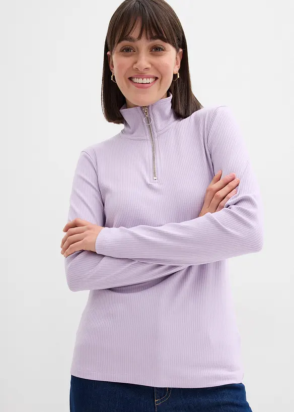Rippshirt aus softem Viskose-Mix, bonprix
